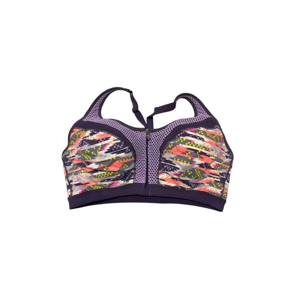Victoria Secret Knockout Front Close Sport Bra 38C Racerback Purple - Picture 1 of 8